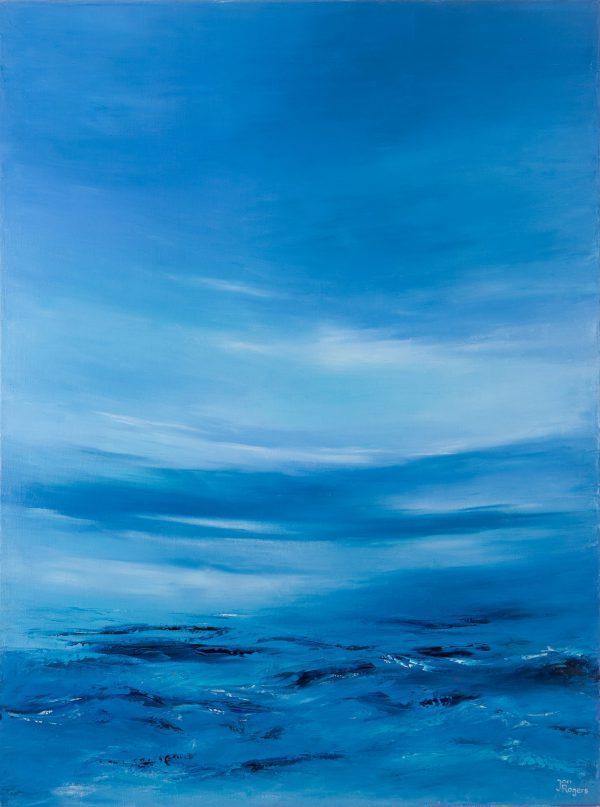 Big Blue Sea to Sky. Original oil painting by Jan Rogers.
