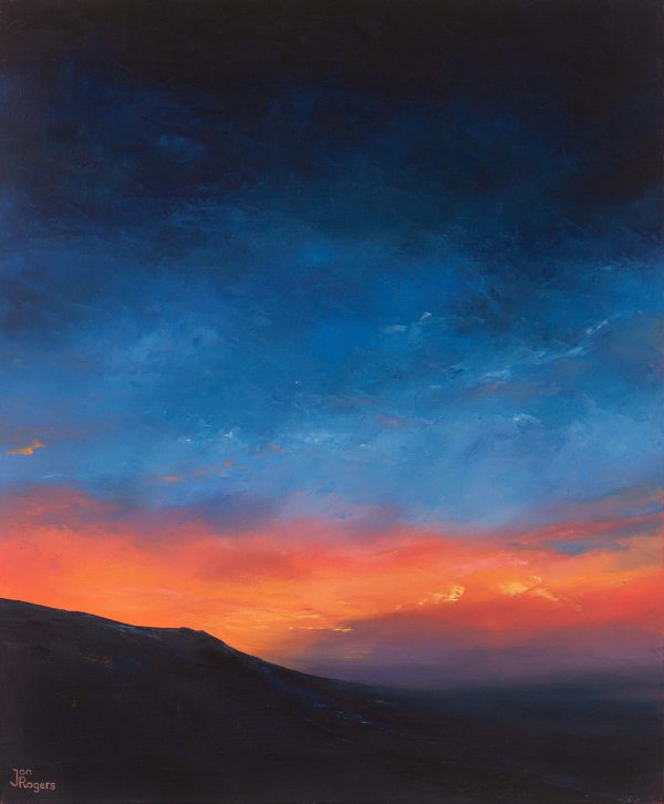 Sunset Over Zennor - Original oil painting by Jan Rogers.